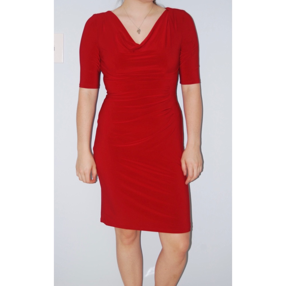 Red Ralph Lauren Midi Dress
